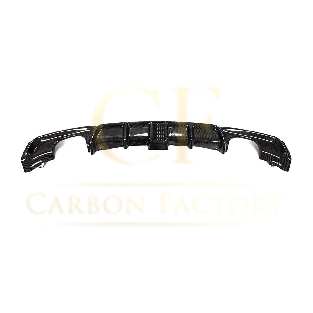 Carbon Fibre Rear Diffuser with LED Light Quad Exhaust for BMW F30 F31 3 Series 12-19 - Carbon Factory