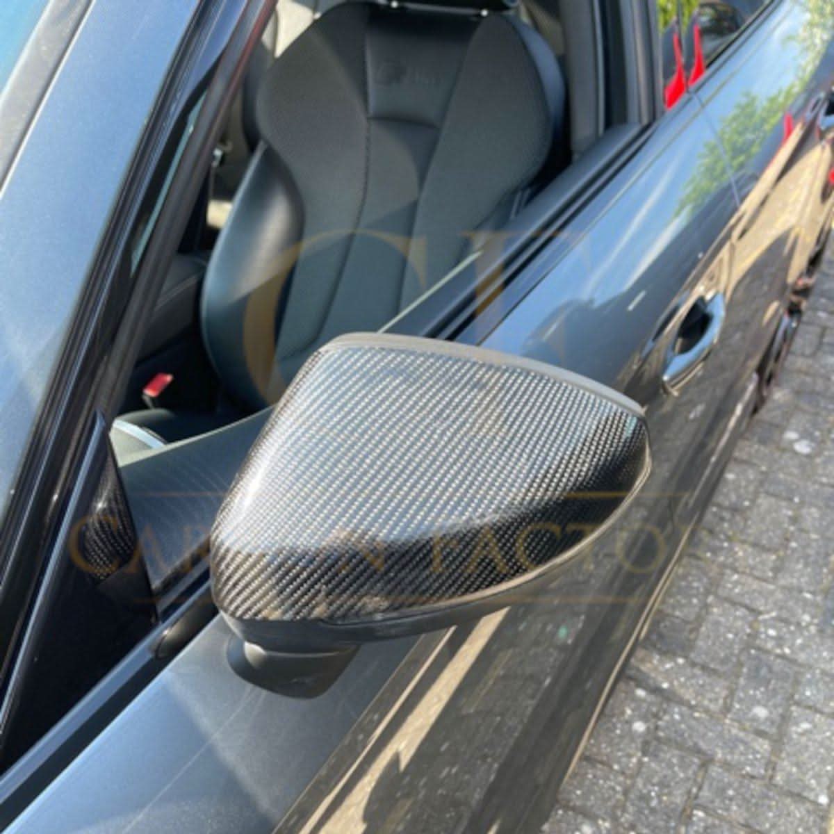 Carbon Fibre Replacement Mirror Covers for Audi 8V A3 S3 RS3 13-20 - Carbon Factory