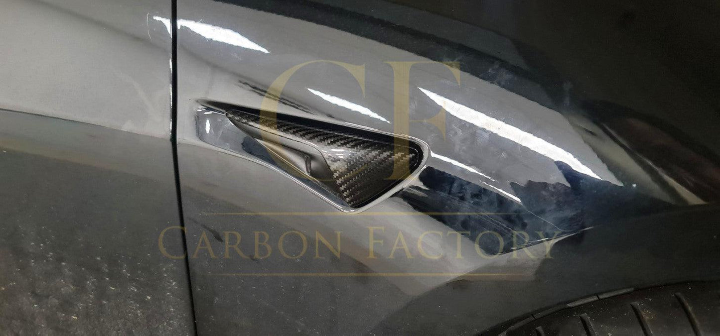 Carbon Fibre Side Fender Trims for Tesla Model 3 16-23 - Carbon Factory