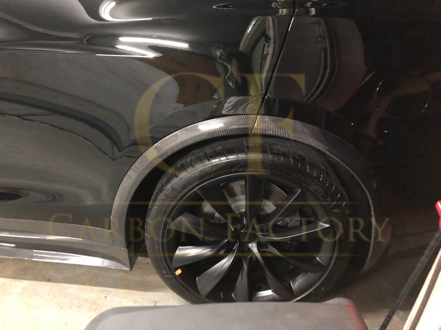 Carbon Fibre Wheel Fender Arches for Tesla Model X 16-Present - Carbon Factory