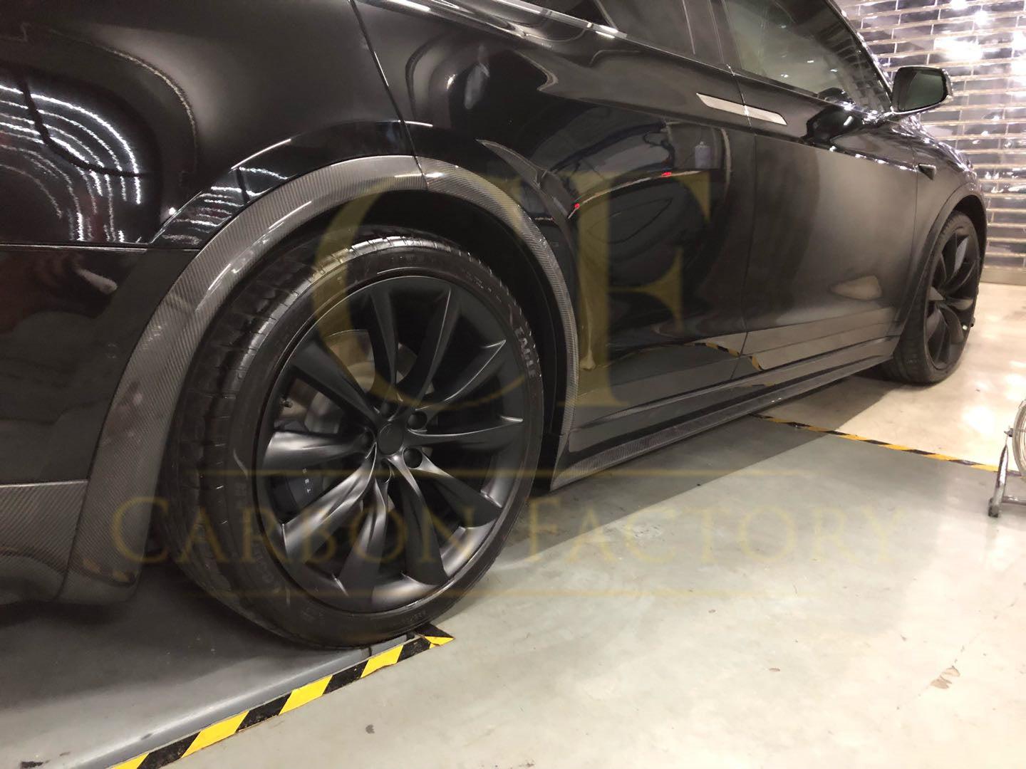 Carbon Fibre Wheel Fender Arches for Tesla Model X 16-Present - Carbon Factory