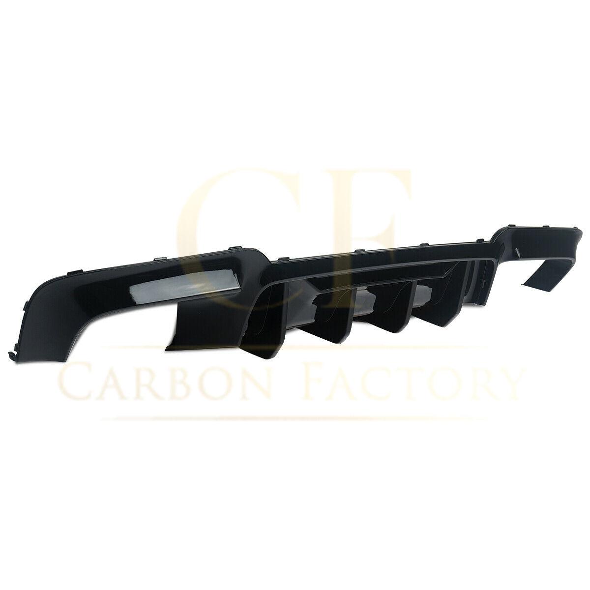 Competition Style Gloss Black Rear Diffuser Quad Exhaust for BMW F10 5 Series 10-17-Carbon Factory