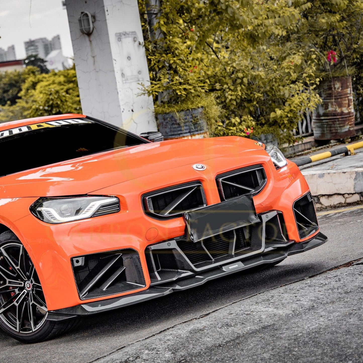 DS Style Pre-Preg Carbon Fibre Front Bumper Trim for BMW G87 M2 23-Present-Carbon Factory