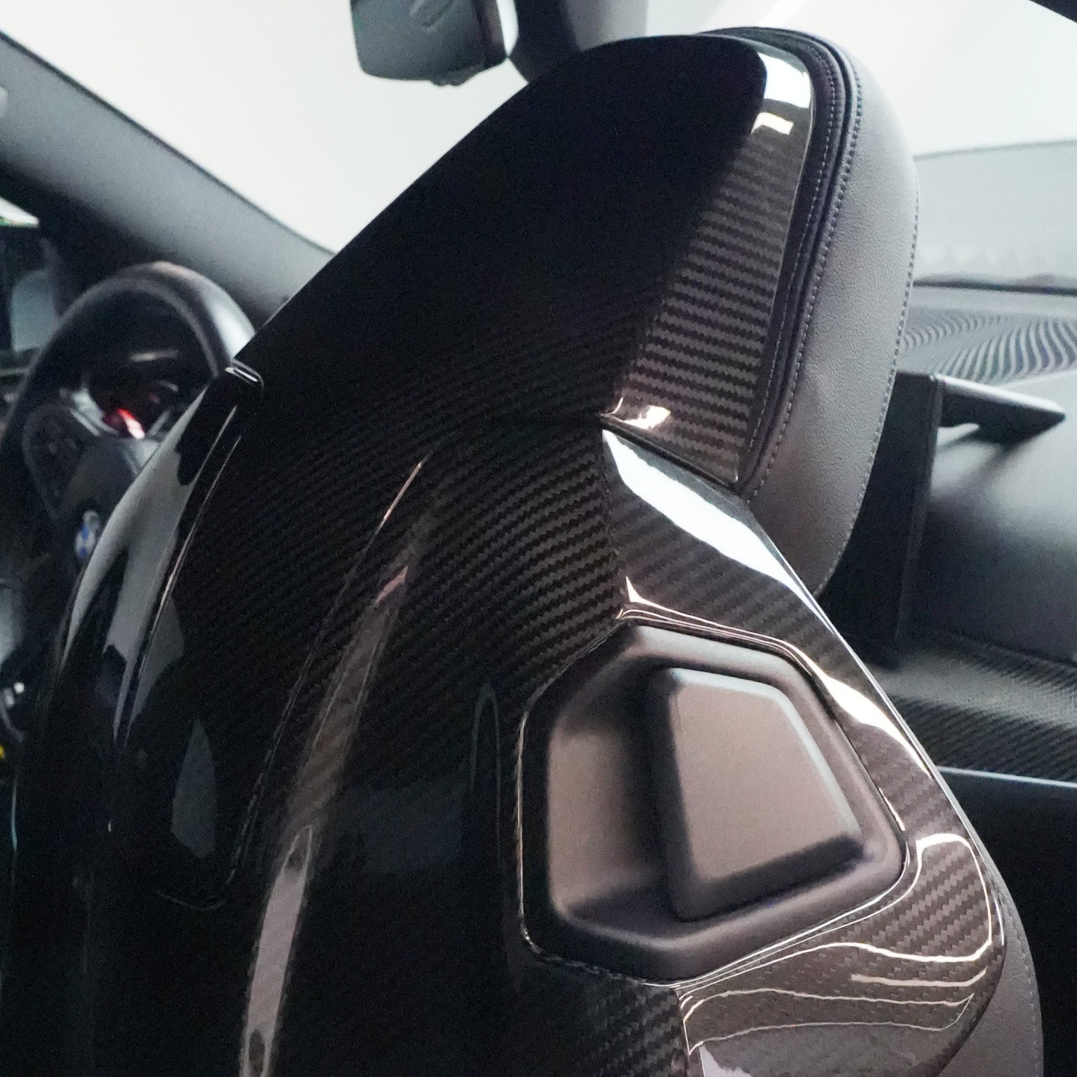 Pre-Preg Carbon Fibre Seat Back Covers for BMW GXX F9X G42 (Upper pieces)