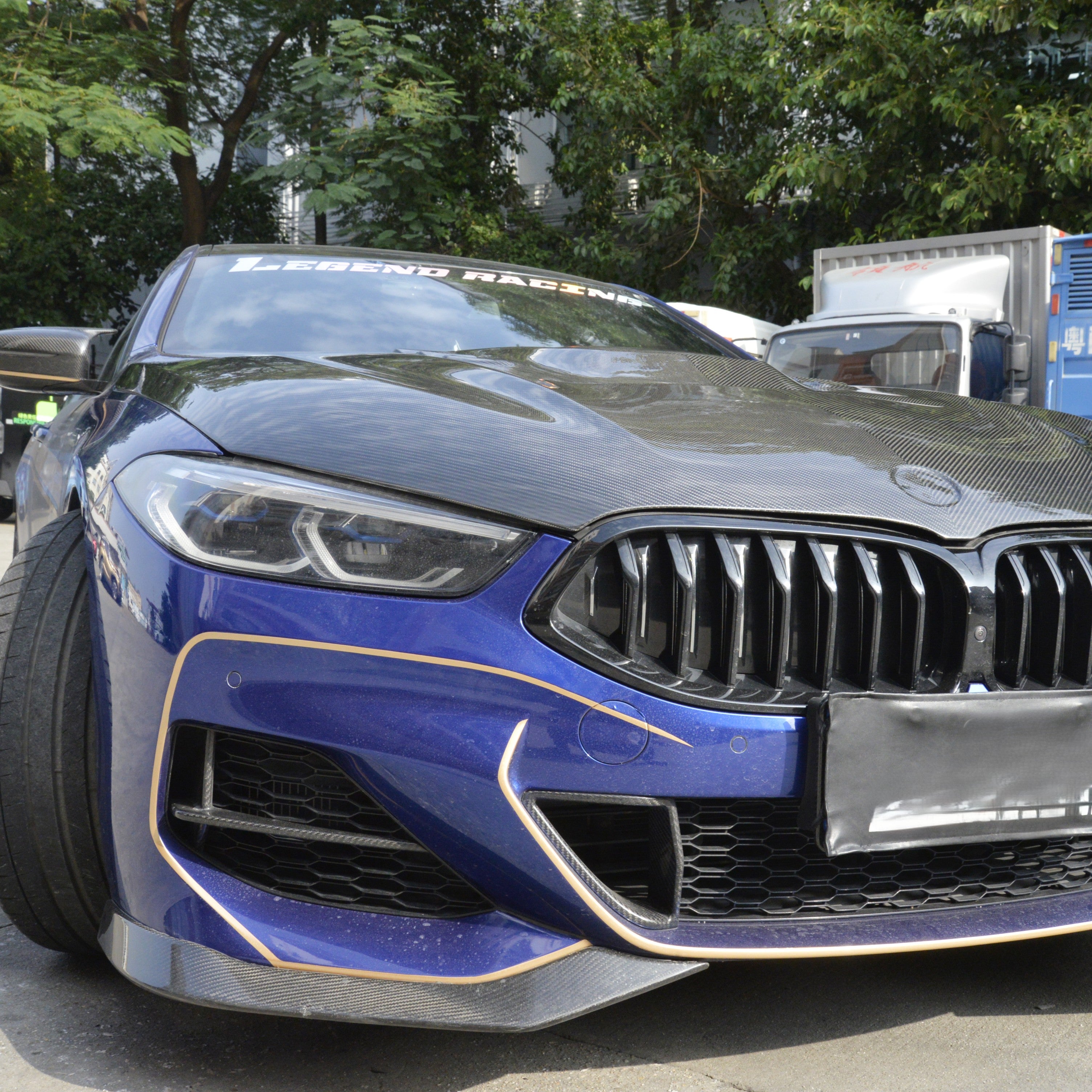 Carbon Fibre Front Bumper Trims for BMW G14 G15 G16 8 Series 18-Present - Carbon Factory