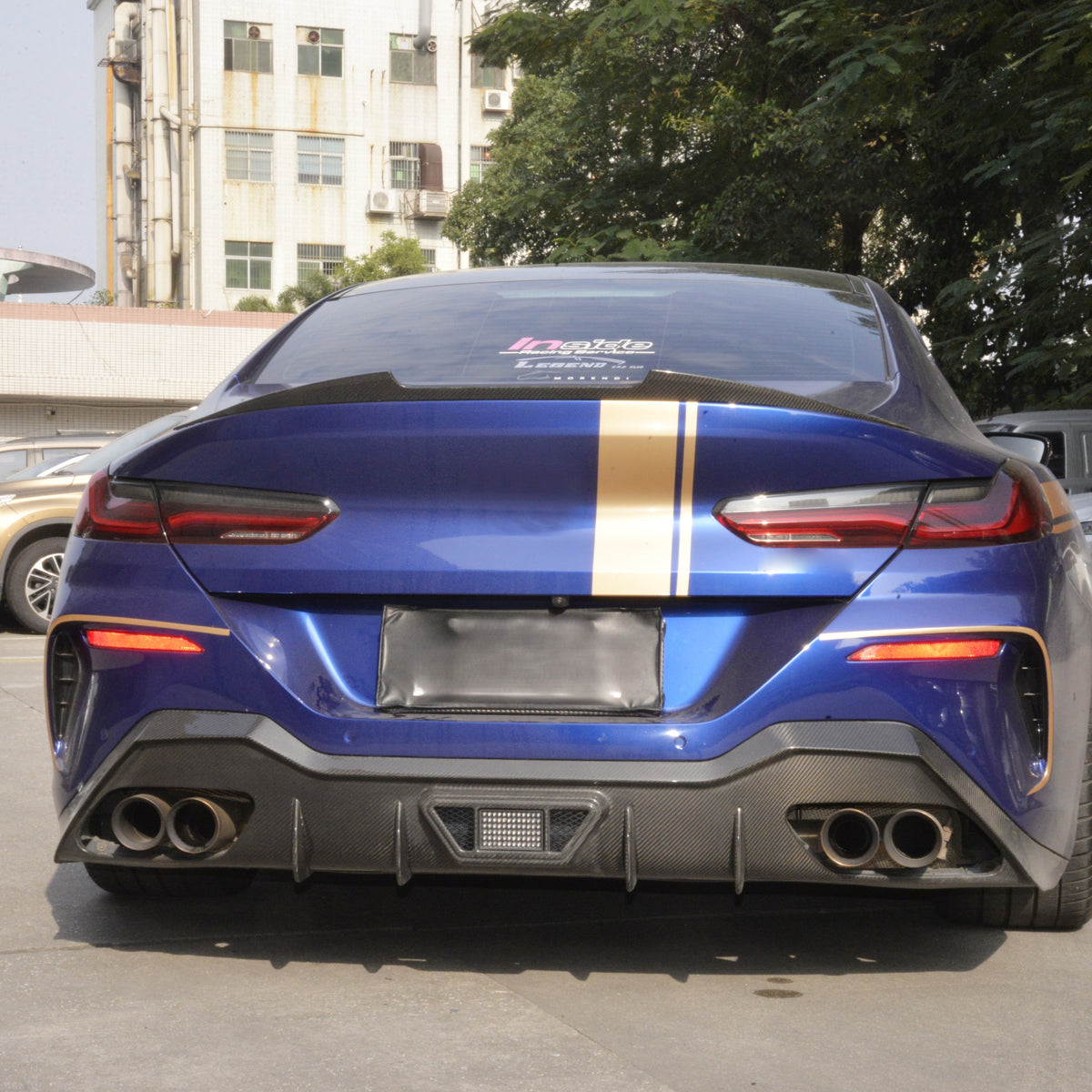 AC Style Carbon Fibre Rear Diffuser for BMW G16 8 Series 4 Door 18-Present