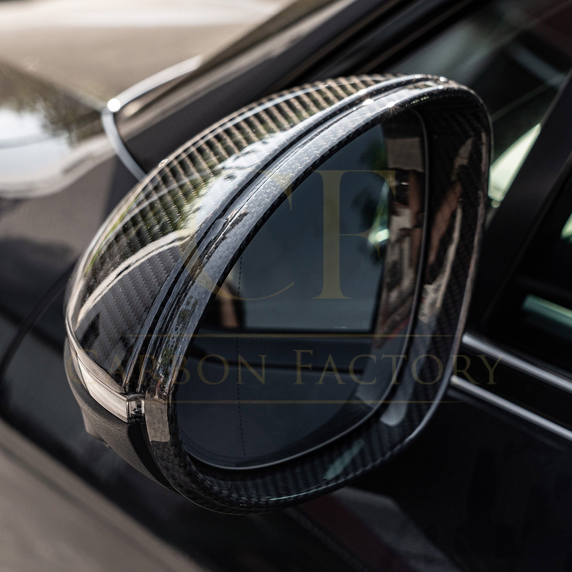 Pre-Preg Carbon Fibre Mirror Covers for Porsche Caynne 9ya 17-Present LHD - Carbon Factory