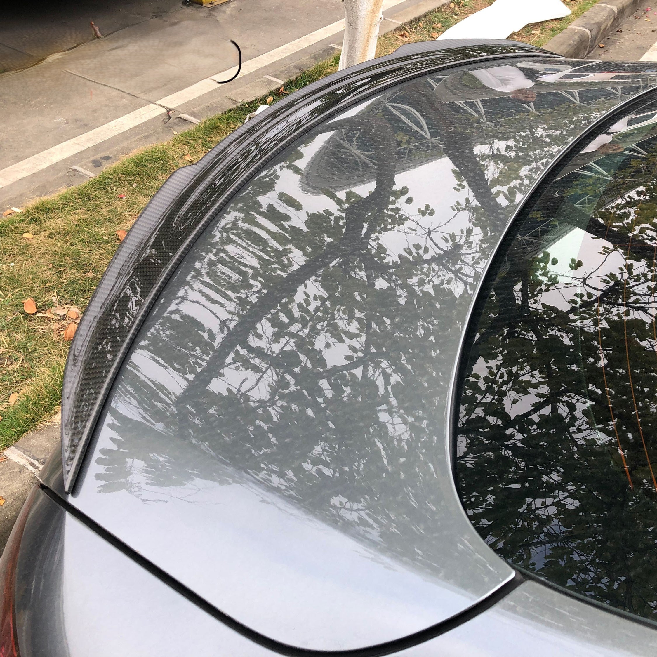 X Style Pre-Preg Carbon Fibre Boot Spoiler for Mercedes Benz C238 E Class Coupe 17-Present - Carbon Factory