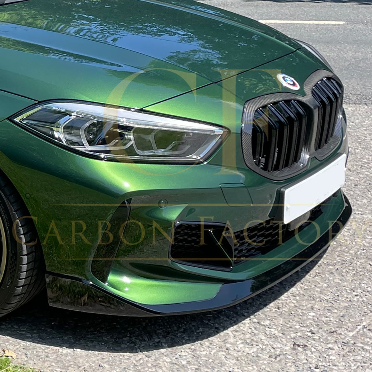 Double Slat Pre-Preg Carbon Fibre Front Grille for BMW F40 1 Series 19-24-Carbon Factory