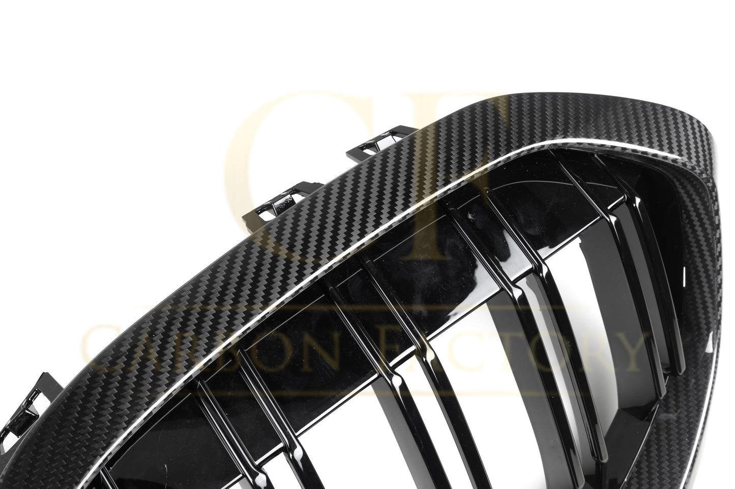 Double Slat Pre-Preg Carbon Fibre Front Grille for BMW F40 1 Series 19-24-Carbon Factory