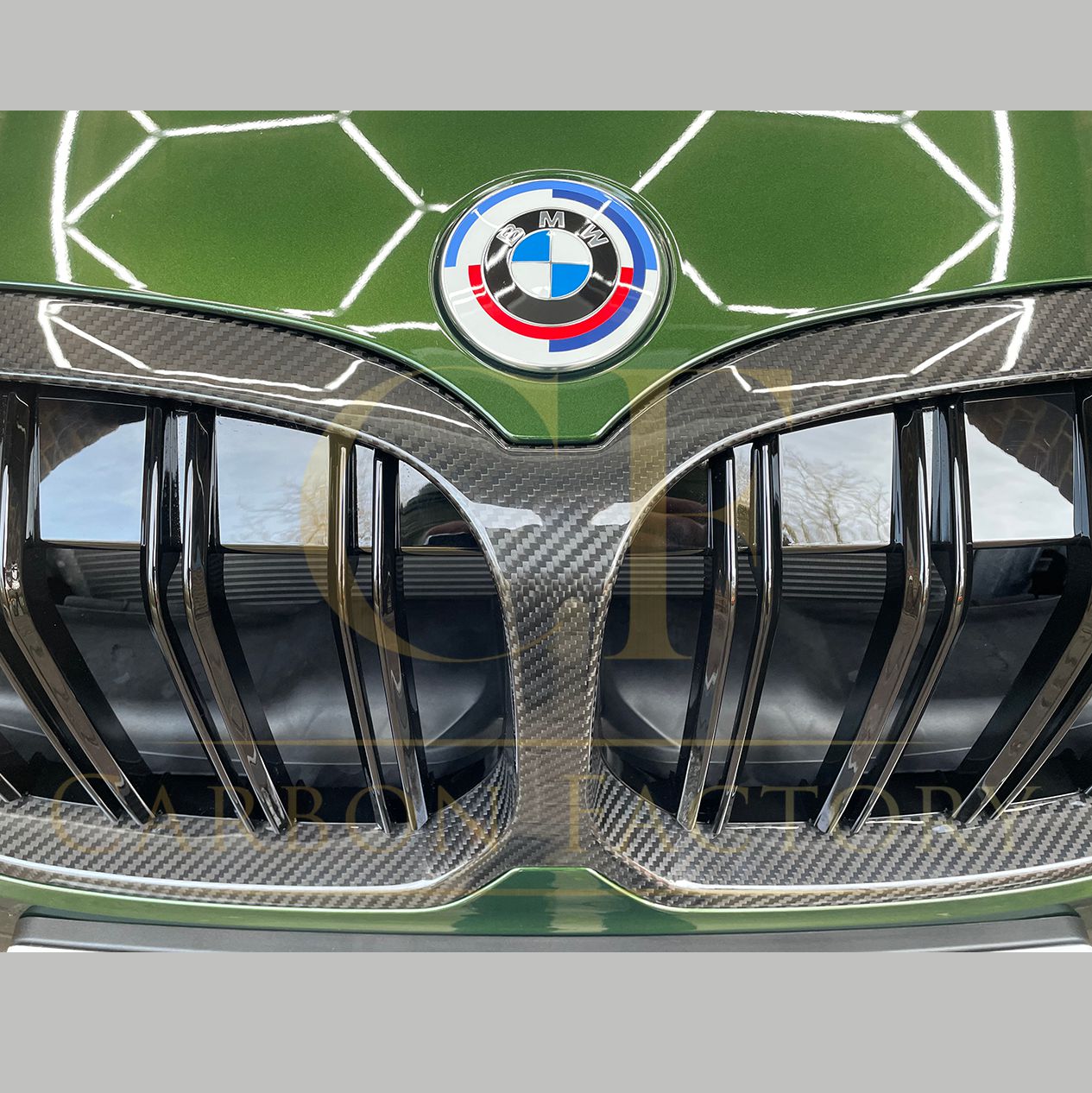 Double Slat Pre-Preg Carbon Fibre Front Grille for BMW F40 1 Series 19-24-Carbon Factory