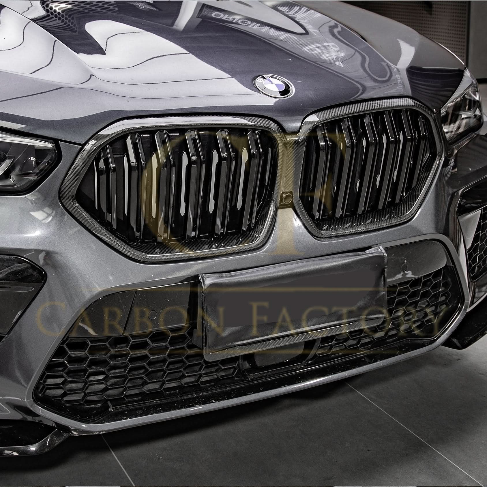 Double Slat Pre-preg Carbon Fibre Front Grille for BMW G06 X6 19-22 - Carbon Factory