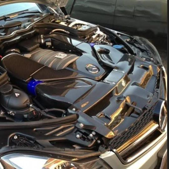 Dry Carbon Induction Cover for Mercedes Benz W204 C63 - Carbon Factory