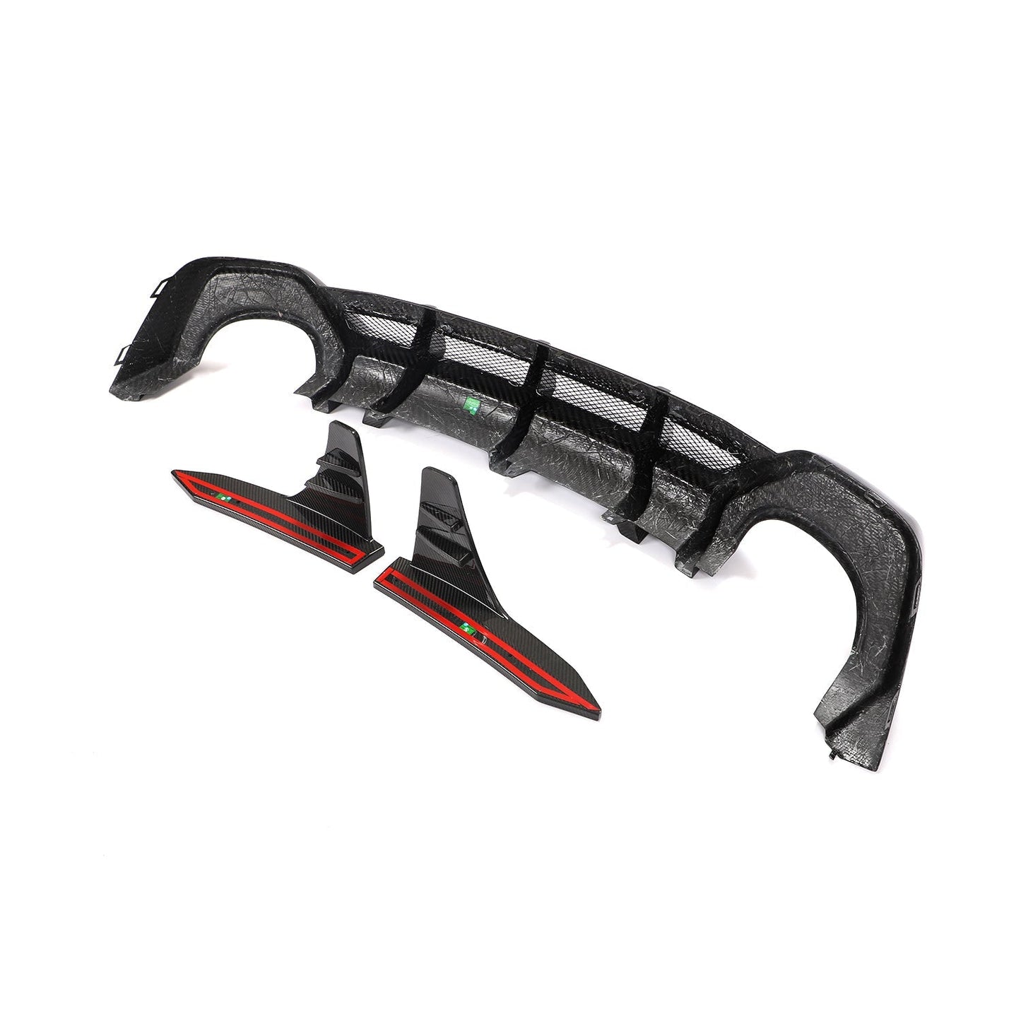 ED Style Pre-Preg Carbon Fibre Rear Diffuser for Audi 4K RS7 20-22-Carbon Factory