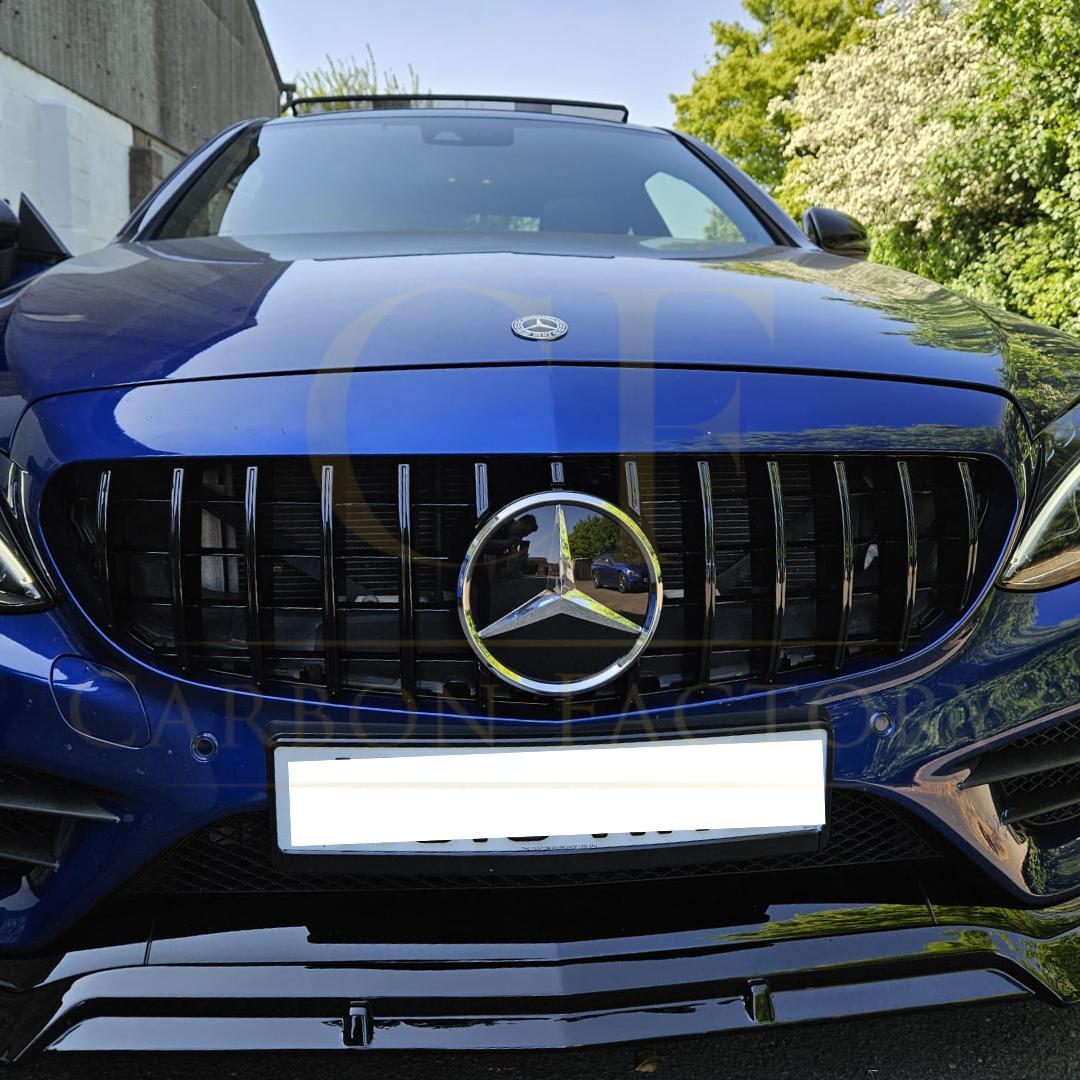 GT Style Front Grille for Mercedes Benz W205 C Class 14-18-Carbon Factory