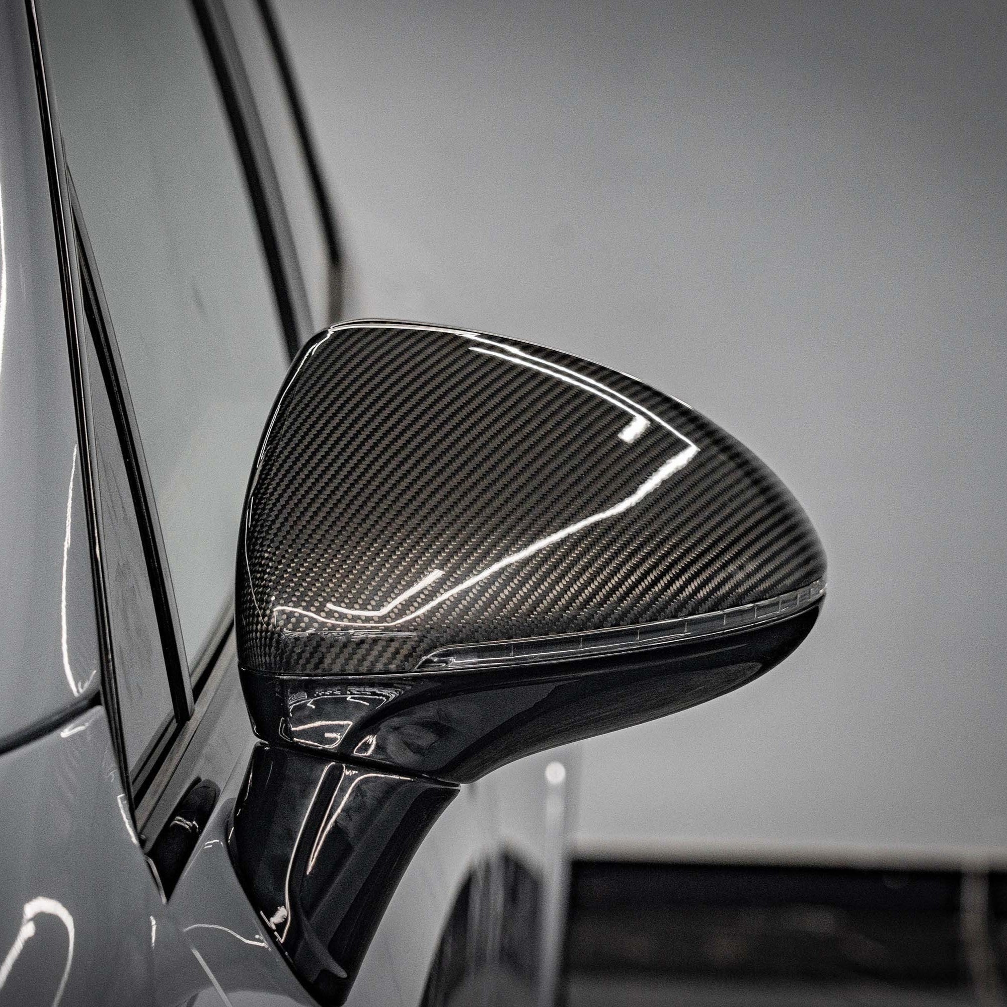 Pre-Preg Carbon Fibre Mirror Covers for Porsche Cayenne 958.2 14-18 LHD - Carbon Factory
