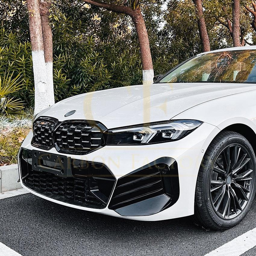 Gloss Black Front Bumper Inserts for BMW 3 Series G20 G21 LCI 23-25-Carbon Factory
