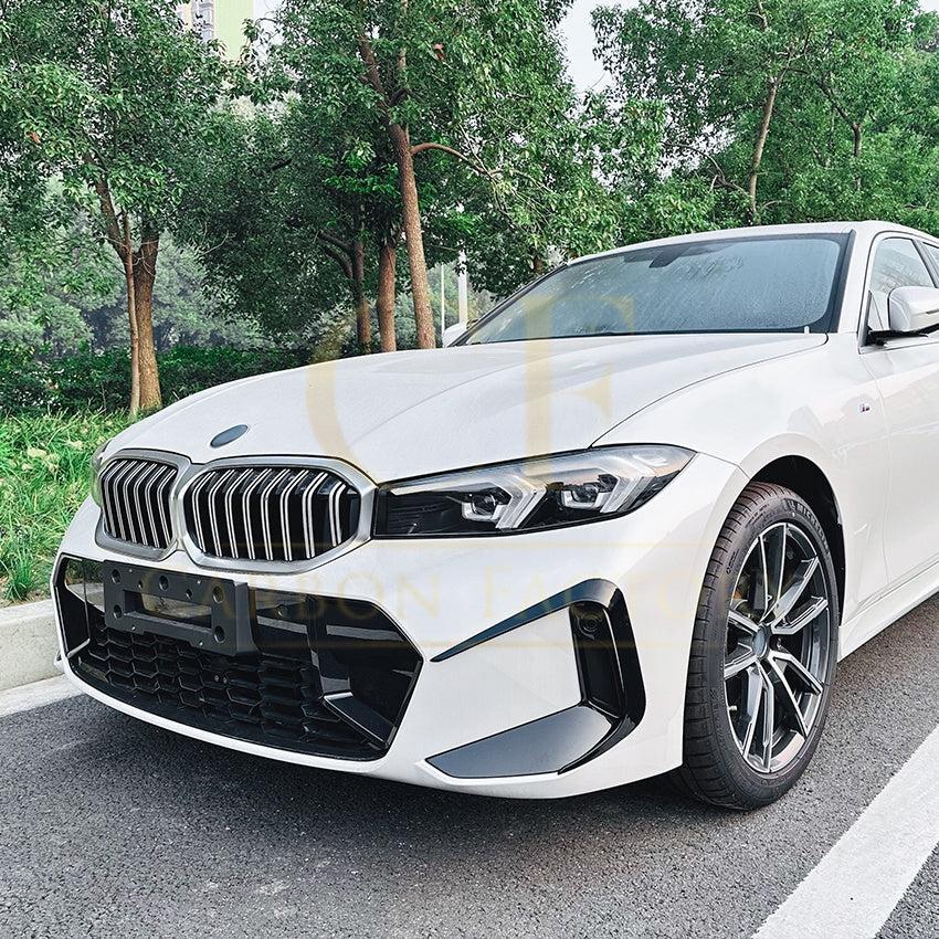 Gloss Black Front Bumper Trims for BMW 3 Series G20 G21 LCI 23-25-Carbon Factory
