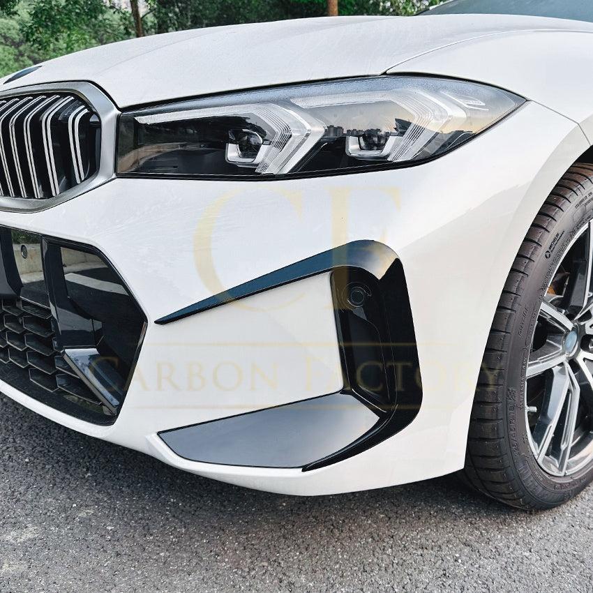Gloss Black Front Bumper Trims for BMW 3 Series G20 G21 LCI 23-25-Carbon Factory