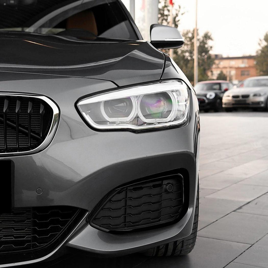 Gloss Black Front Bumper Trims for BMW F20 F21 1 Series LCI 15-19-Carbon Factory