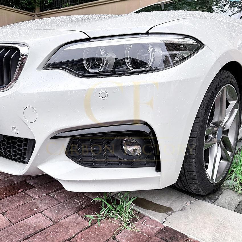 Gloss Black Front Bumper Trims for BMW F22 F23 2 Series 14-20-Carbon Factory