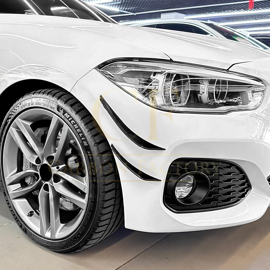 Gloss Black Front Canards for BMW F20 F21 1 Series LCI 15-19-Carbon Factory