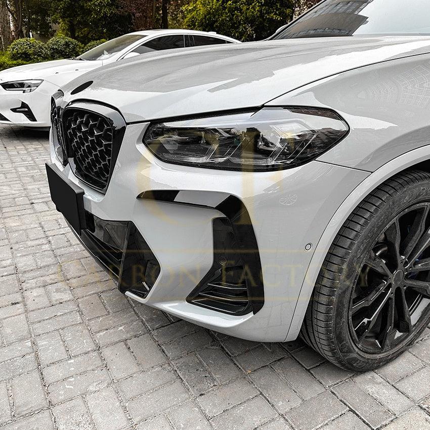 Gloss Black Front Canards for BMW G01 X3 G02 X4 LCI 22-24-Carbon Factory