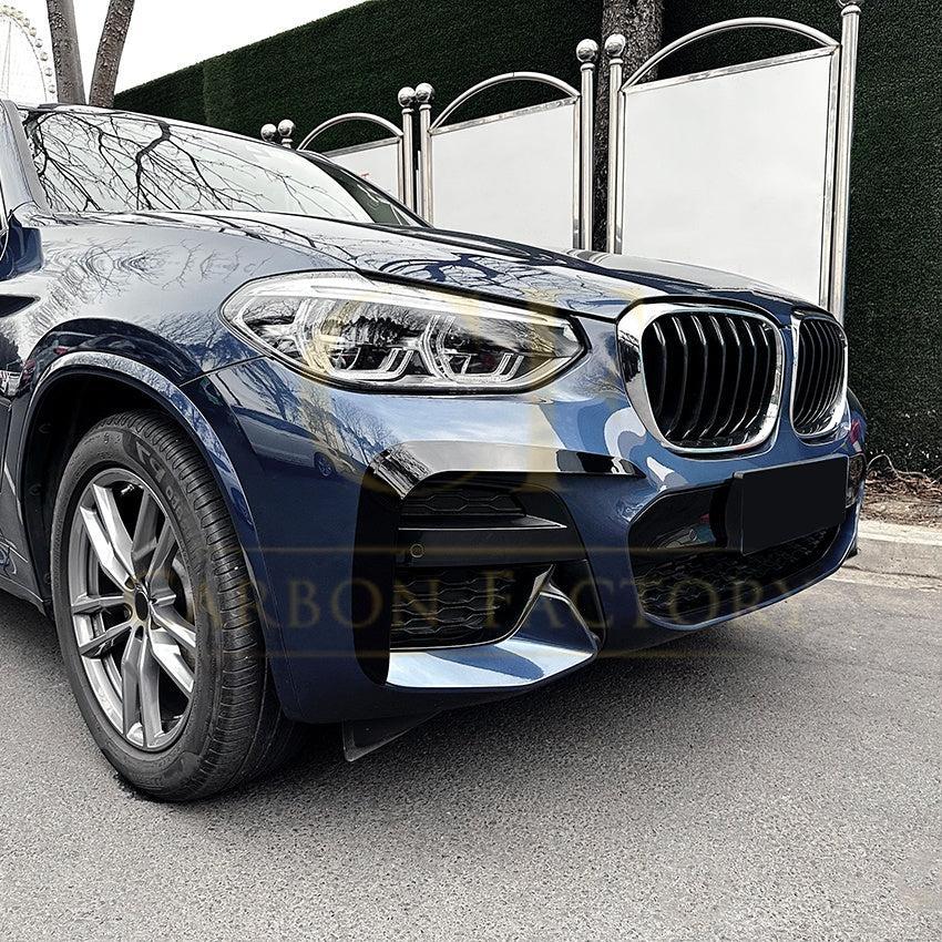 Gloss Black Front Canards for BMW G01 X3 G02 X4 Pre-LCI 18-21-Carbon Factory