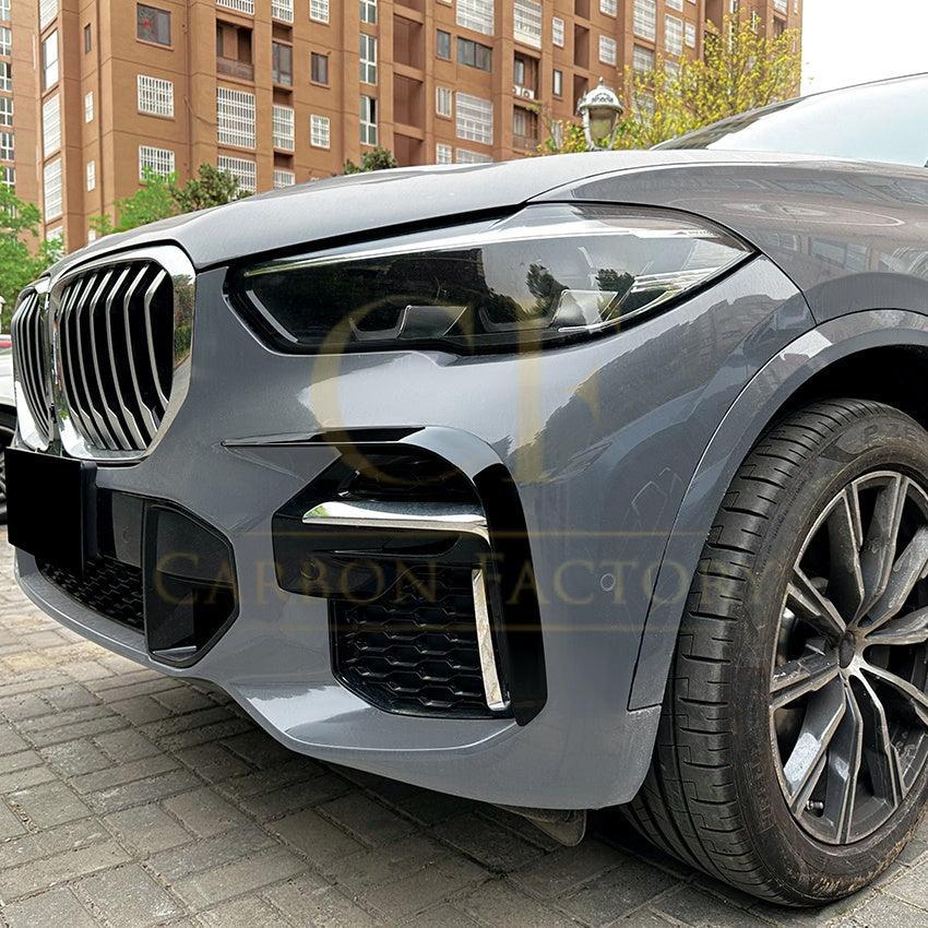 Gloss Black Front Canards for BMW G05 X5 19-25-Carbon Factory