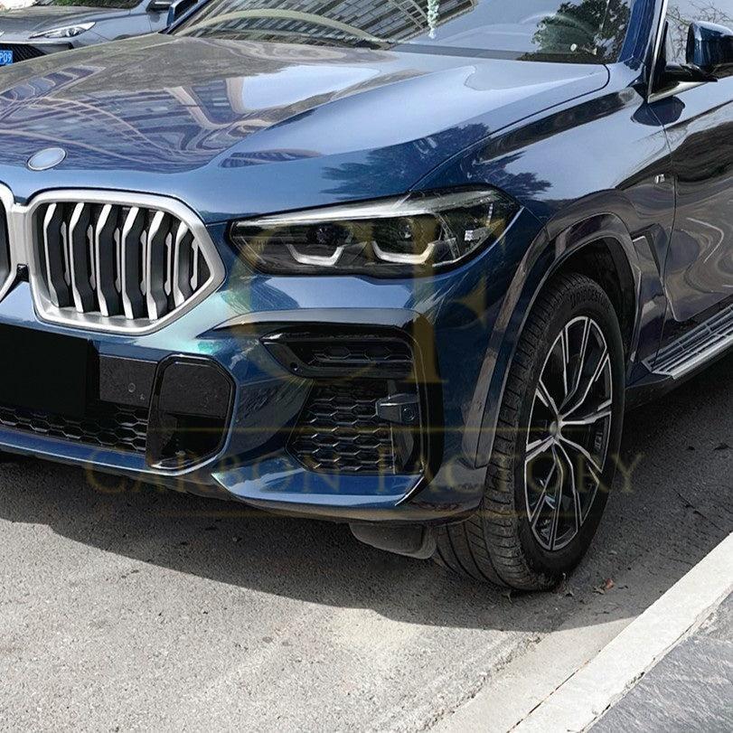 Gloss Black Front Canards for BMW G06 X6 Pre-LCI 19-22-Carbon Factory