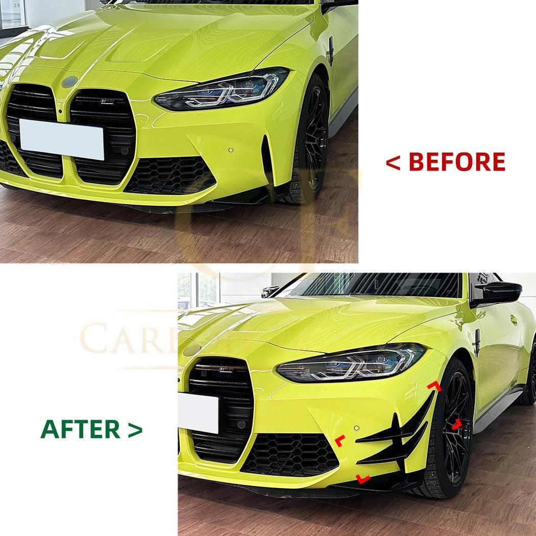 Gloss Black Front Canards for BMW G80 M3 G82 G83 M4 21-Present-Carbon Factory