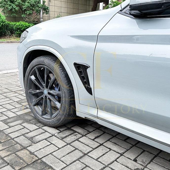 Gloss Black Front Fender Trims for BMW G01 X3 G02 X4 18-24-Carbon Factory