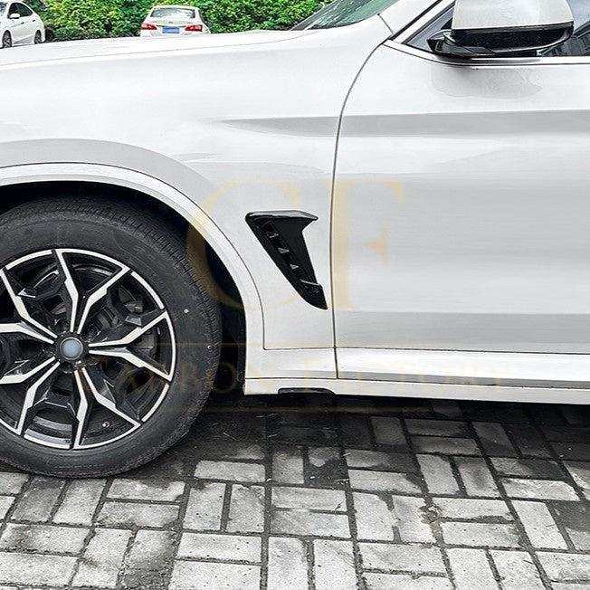 Gloss Black Front Fender Trims for BMW G01 X3 G02 X4 18-24-Carbon Factory