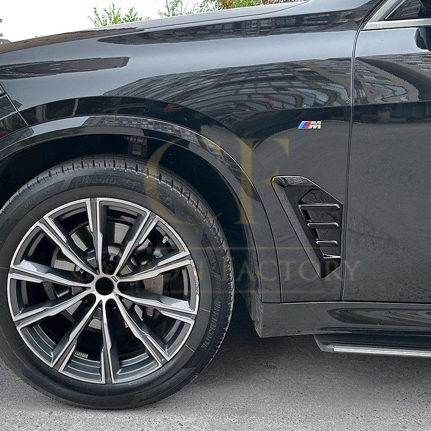 Gloss Black Front Fender Trims for BMW G05 X5 19-25-Carbon Factory