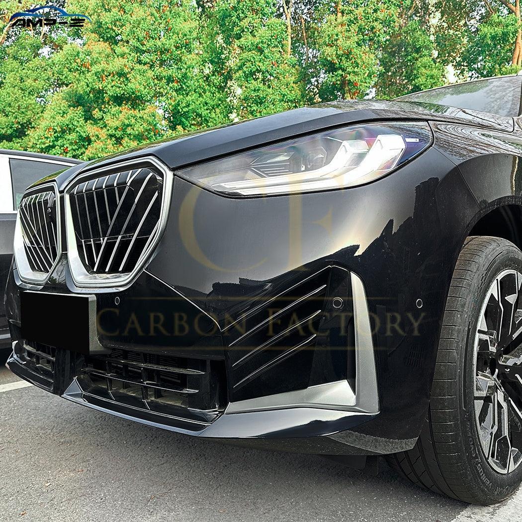 Gloss Black Front Side Grilles for BMW G45 X3 25-Present-Carbon Factory