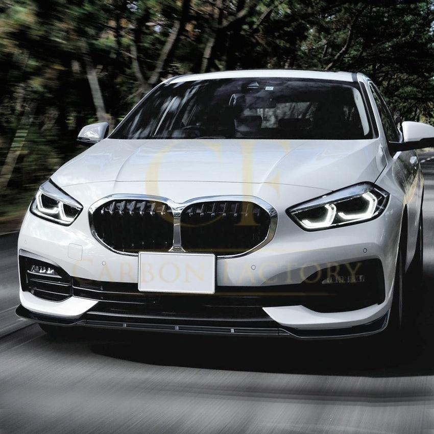 Gloss Black Front Splitter for BMW F40 1 Series Non M Sport 19-24-Carbon Factory