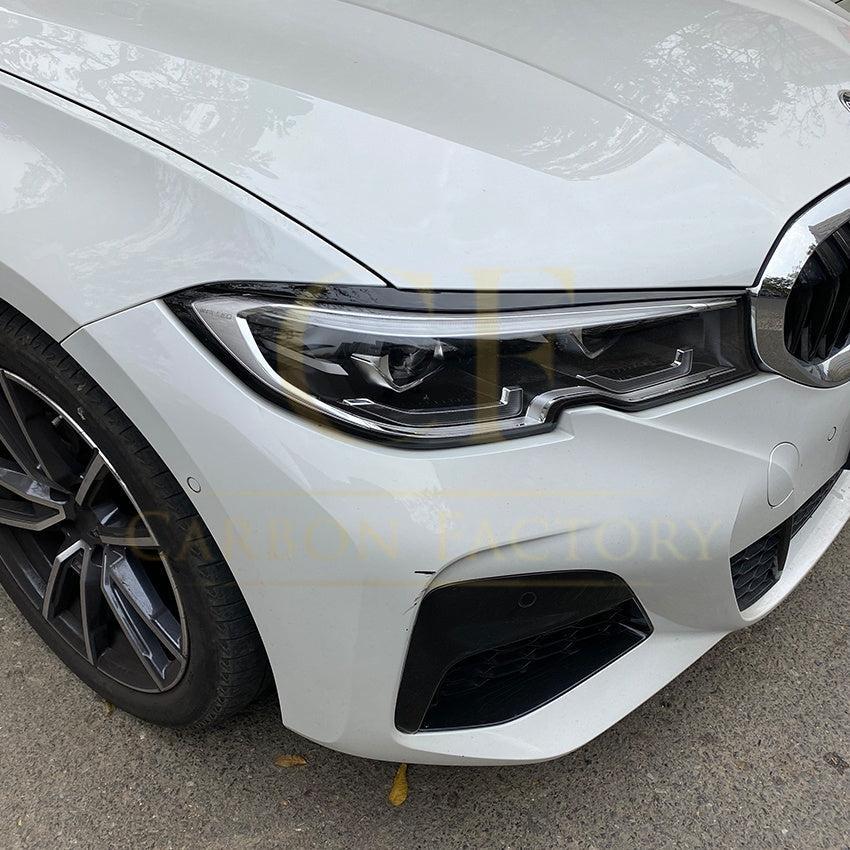 Gloss Black Headlight Trims for BMW 3 Series G20 G21 Pre-LCI 19-22-Carbon Factory