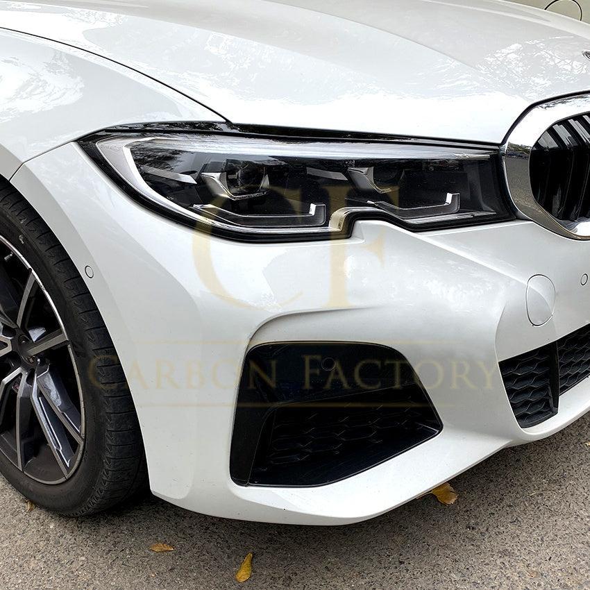Gloss Black Headlight Trims for BMW 3 Series G20 G21 Pre-LCI 19-22-Carbon Factory