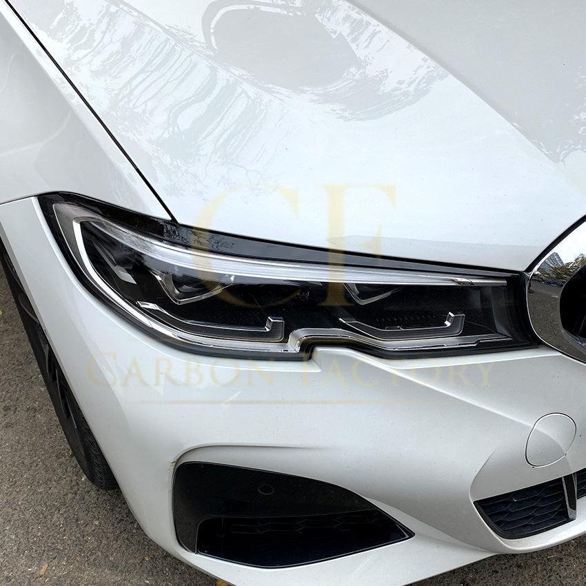 Gloss Black Headlight Trims for BMW 3 Series G20 G21 Pre-LCI 19-22-Carbon Factory