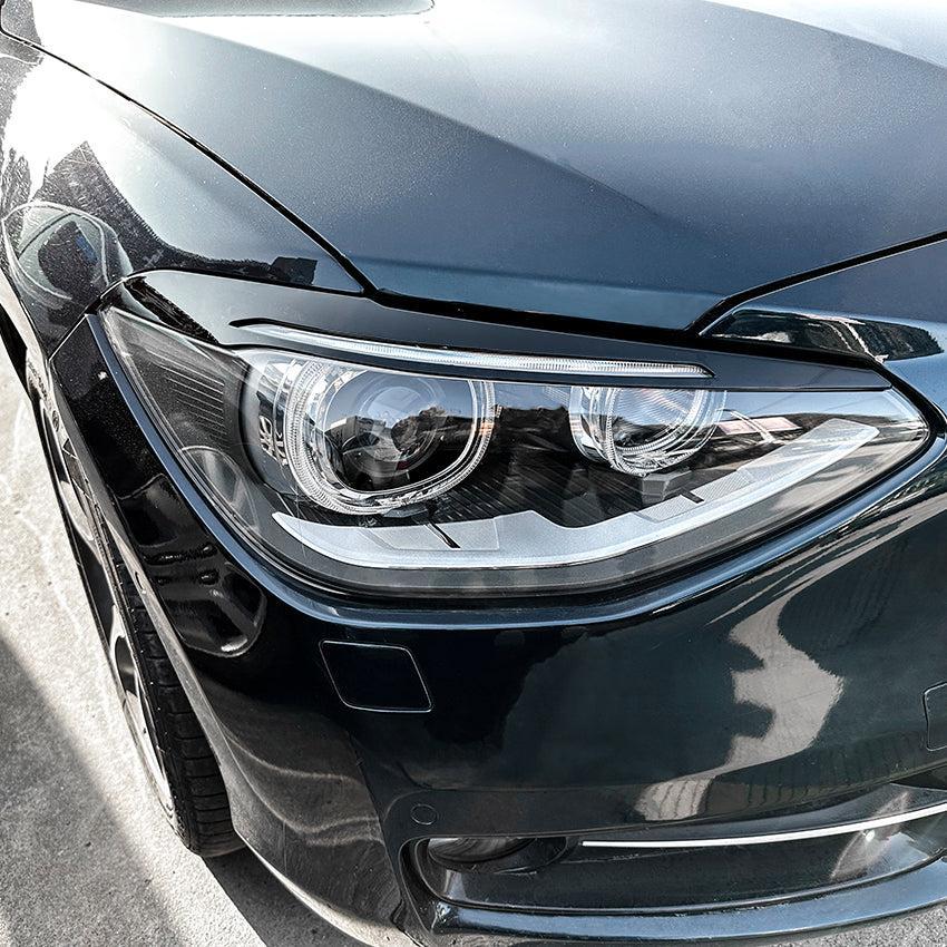 Gloss Black Headlight Trims for BMW F20 F21 1 Series M Sport 11-19-Carbon Factory