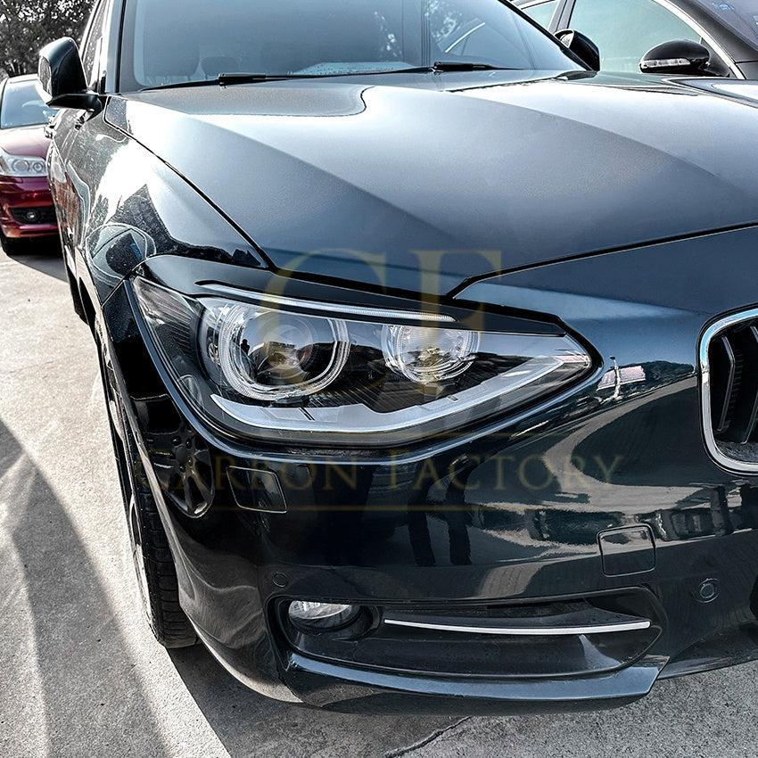 Gloss Black Headlight Trims for BMW F20 F21 1 Series M Sport 11-19-Carbon Factory