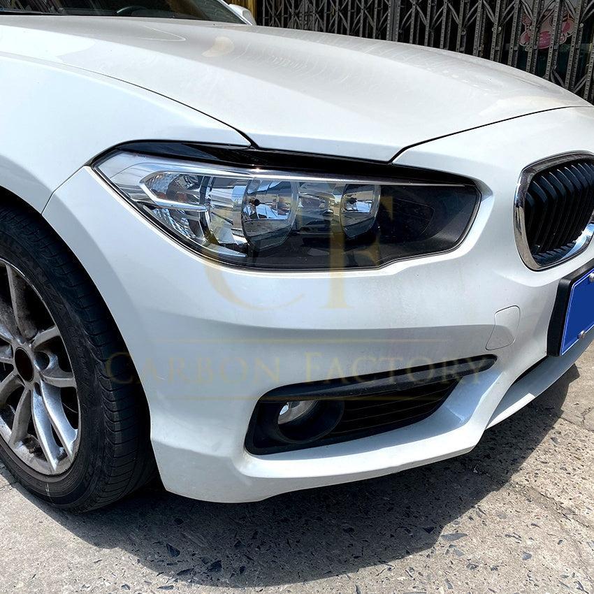 Gloss Black Headlight Trims for BMW F20 F21 1 Series M Sport 11-19-Carbon Factory