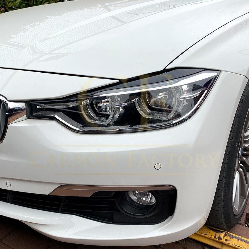 Gloss Black Headlight Trims for BMW F30 F31 3 Series 12-19-Carbon Factory
