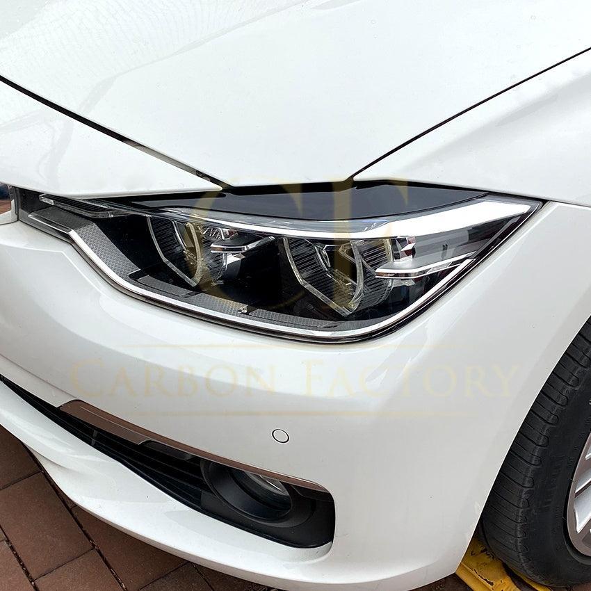 Gloss Black Headlight Trims for BMW F30 F31 3 Series 12-19-Carbon Factory