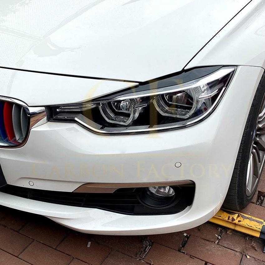 Gloss Black Headlight Trims for BMW F30 F31 3 Series 12-19-Carbon Factory
