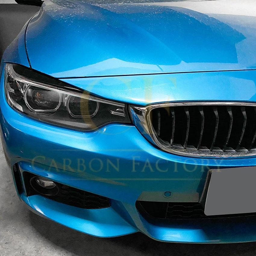 Gloss Black Headlight Trims for BMW F32 F33 F36 4 Series 14-20-Carbon Factory