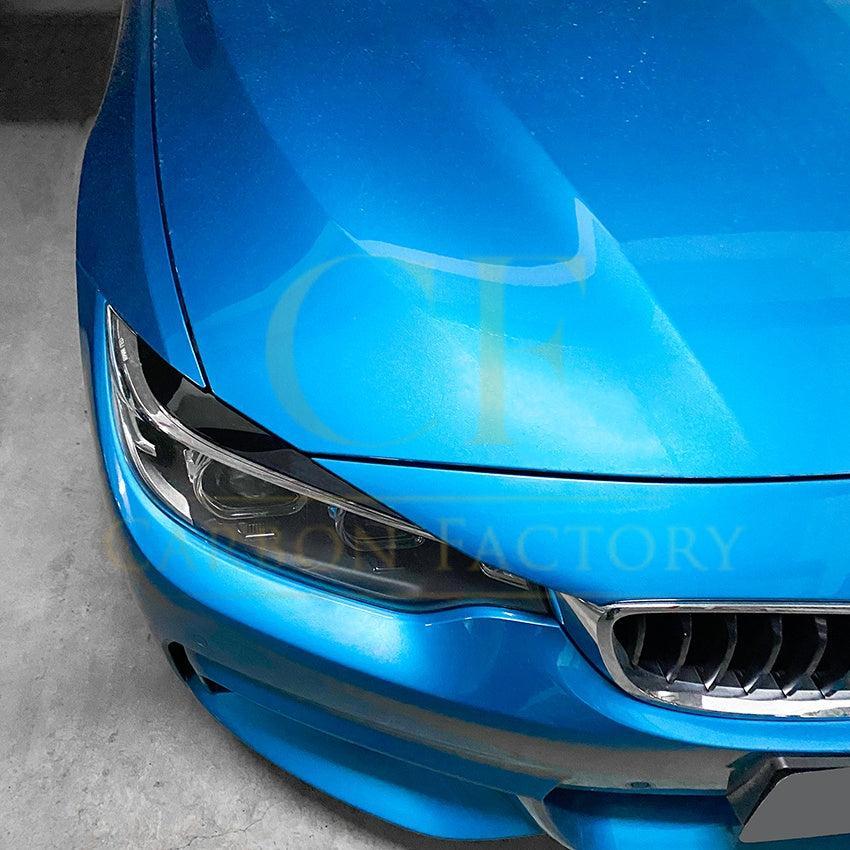Gloss Black Headlight Trims for BMW F32 F33 F36 4 Series 14-20-Carbon Factory