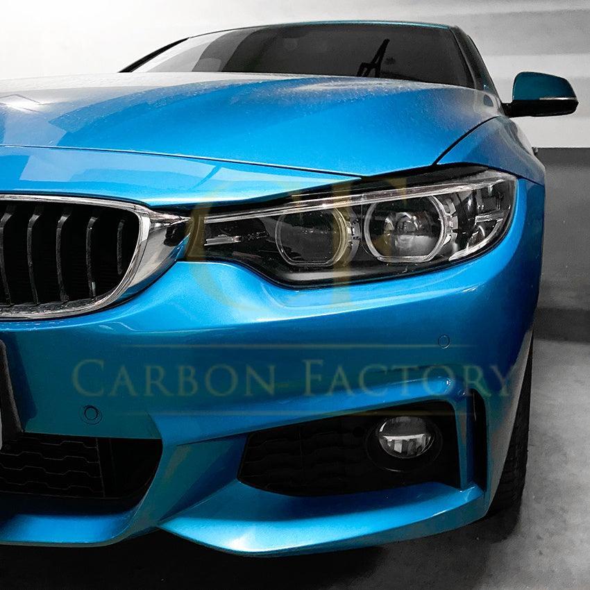 Gloss Black Headlight Trims for BMW F32 F33 F36 4 Series 14-20-Carbon Factory