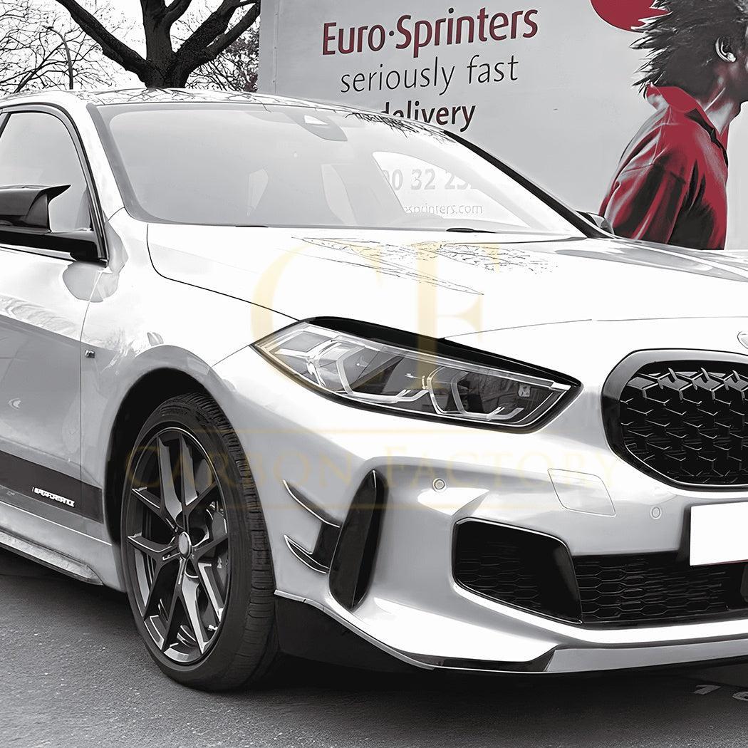 Gloss Black Headlight Trims for BMW F40 1 Series 19-24-Carbon Factory