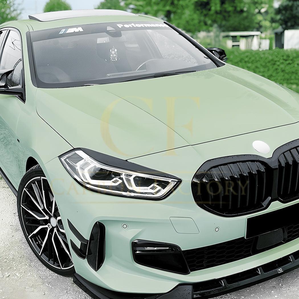 Gloss Black Headlight Trims for BMW F40 1 Series 19-24-Carbon Factory
